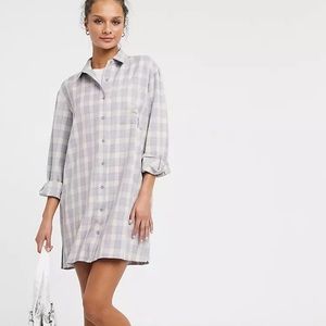 Lola May shirt dress in Purple Plaid
